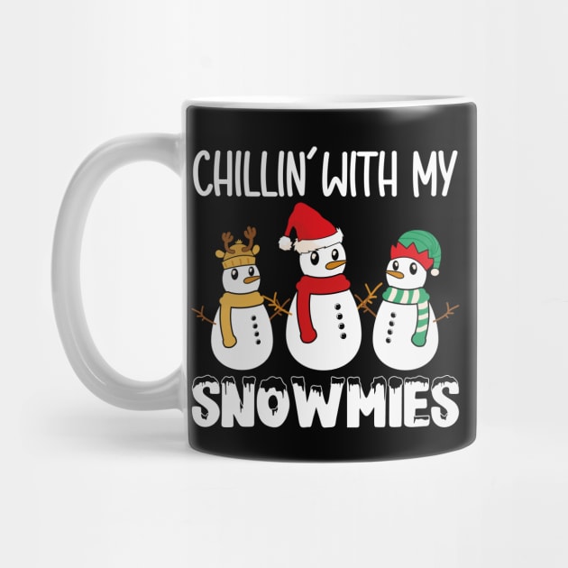 Chillin With My Snowmies Funny Ugly Christmas Pajama Xmas by DragonTees